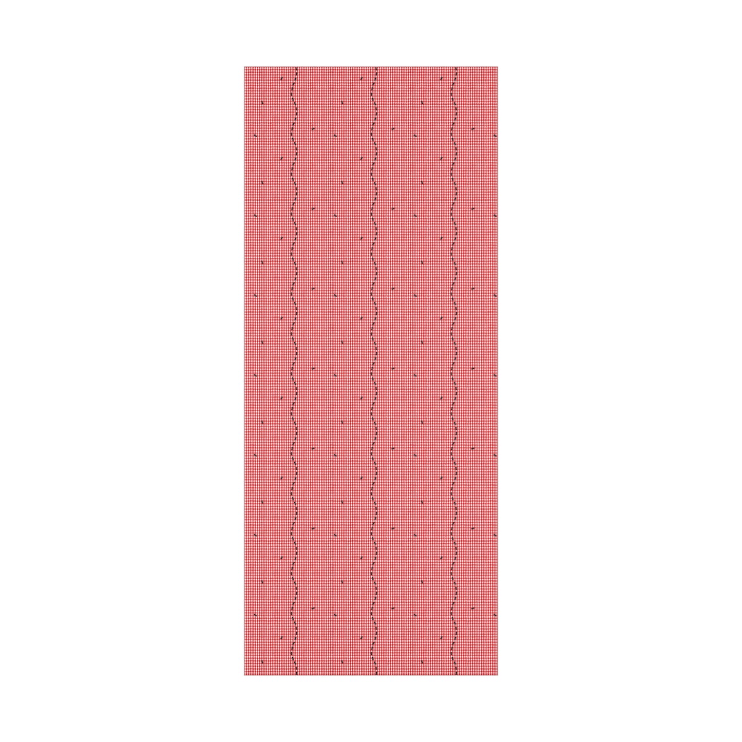 Red & White Gingham Marching Ants Wrapping Paper