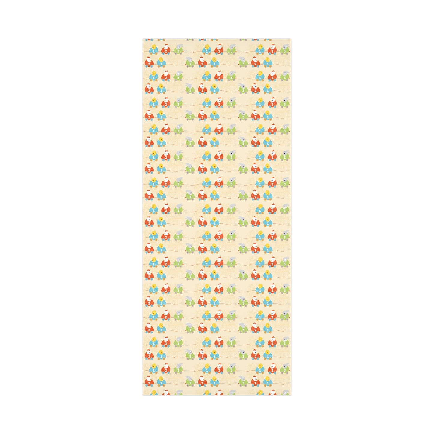 Adorable Race Car Pull Toy Wrapping Paper