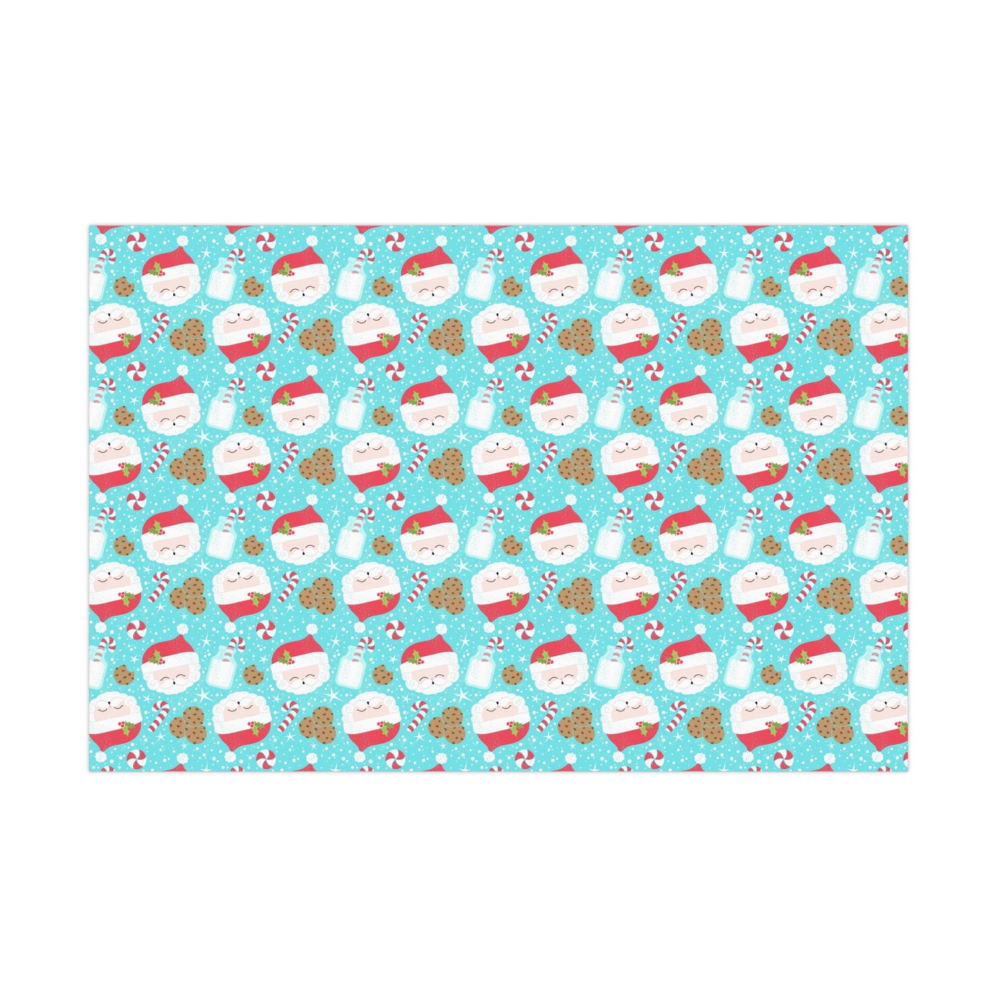 Santa Cookies & Milk Christmas Wrapping Paper