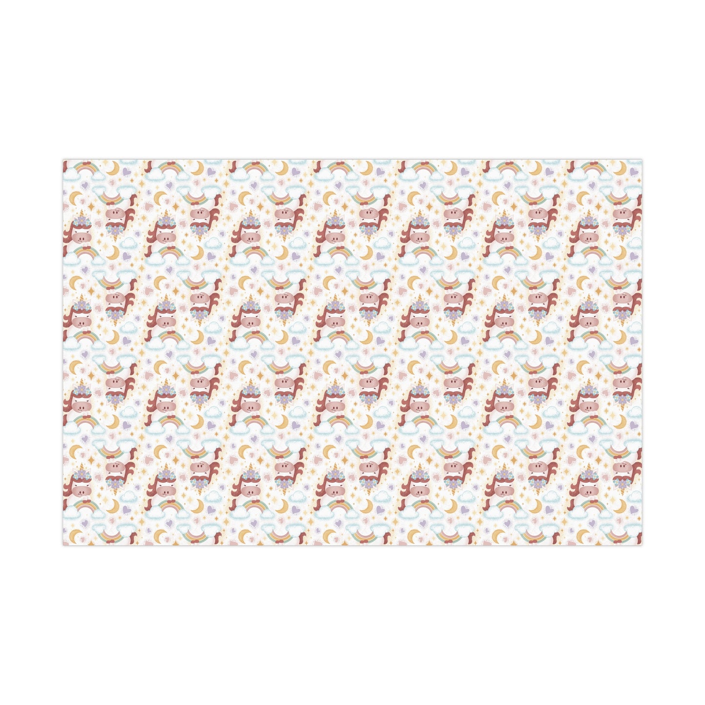 Boho Unicorn & Rainbows Birthday Wrapping Paper