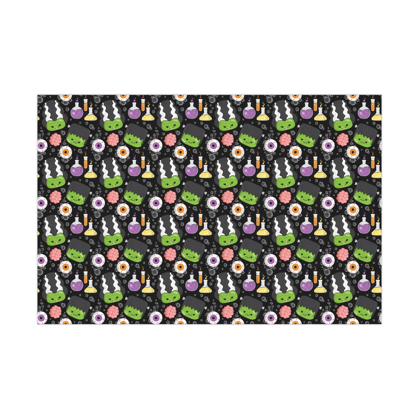Halloween Frankenstein & Bride Wrapping Paper