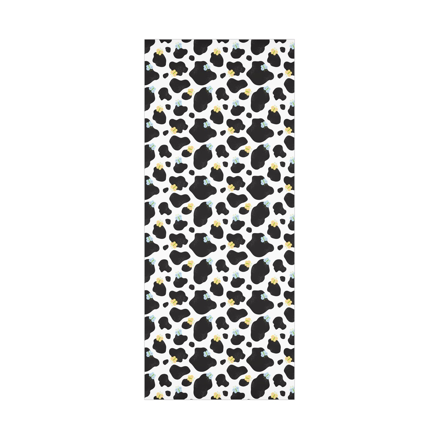 Dairy Cow Print with Butterflies Wrapping Paper