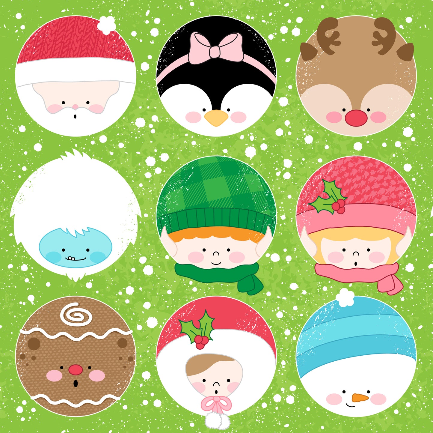 Choir of Christmas Characters Wrapping Paper