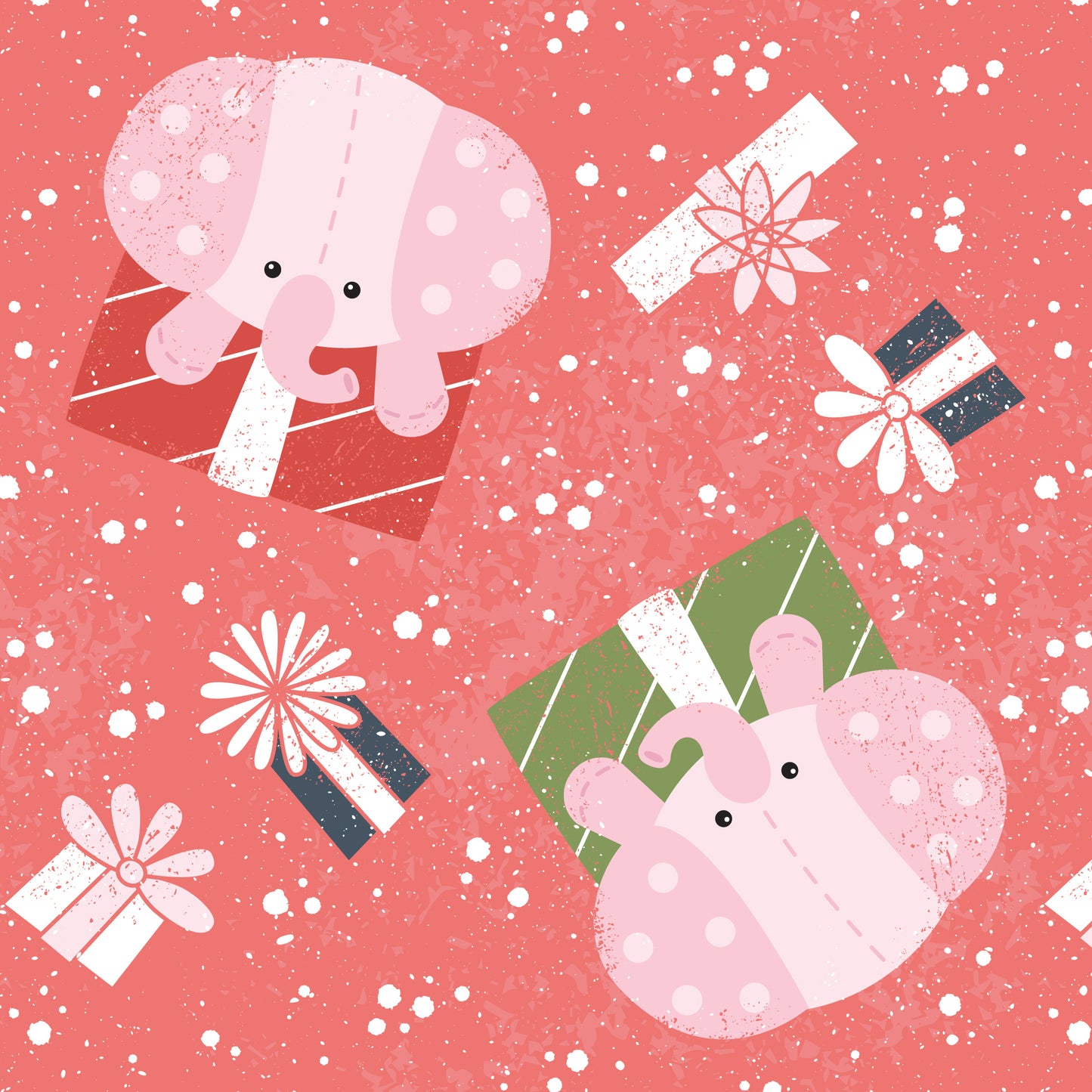 Spotted Elephant Toy Christmas Wrapping Paper