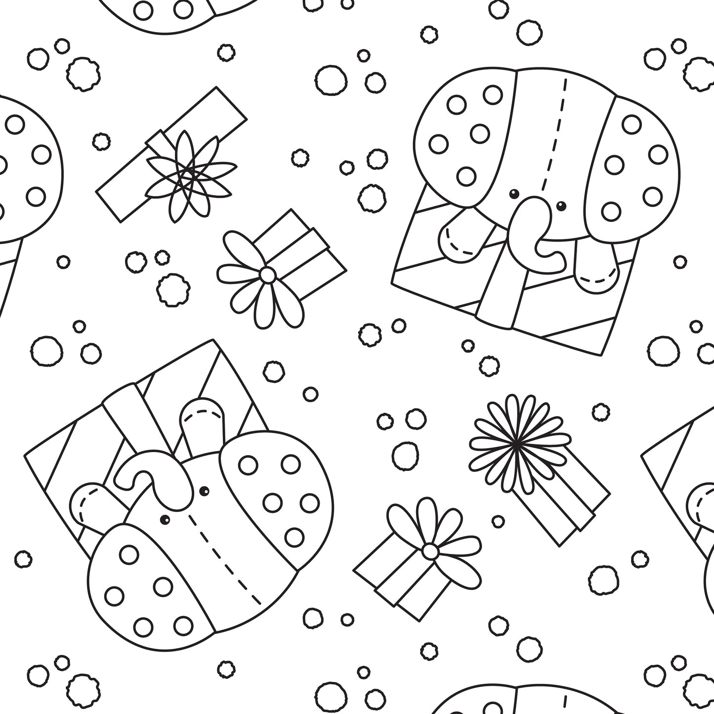 Color-It-Yourself Wrapping Paper, Spotted Elephant Toy