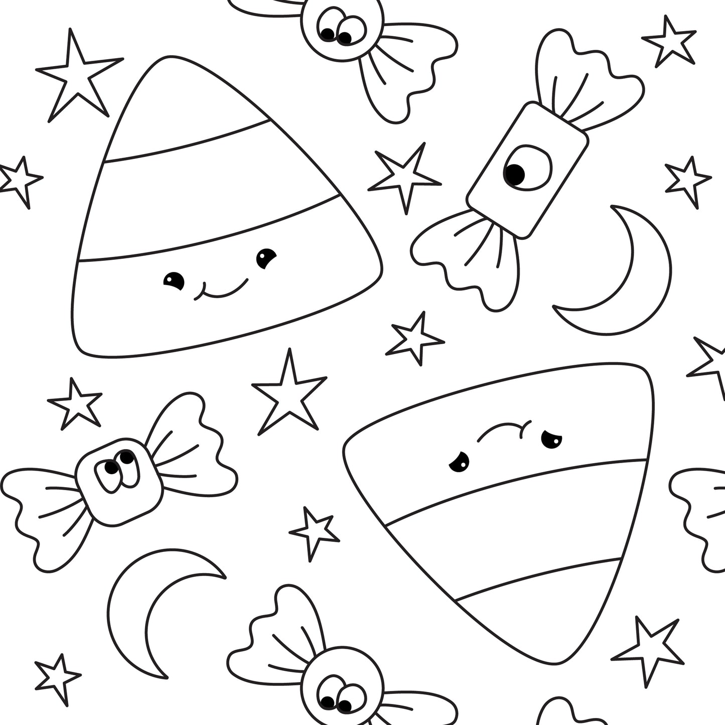 Color-It-Yourself Wrapping Paper, Halloween Candy Corn
