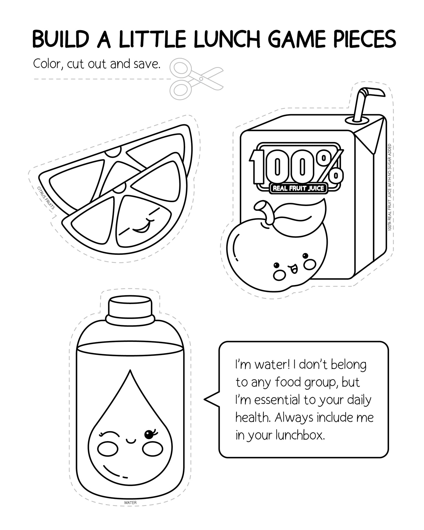 Build A Little Lunchbox Coloring Book & Building Activity