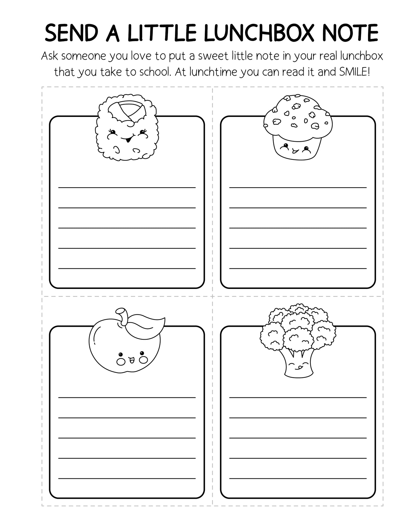 Build A Little Lunchbox Coloring Book & Building Activity