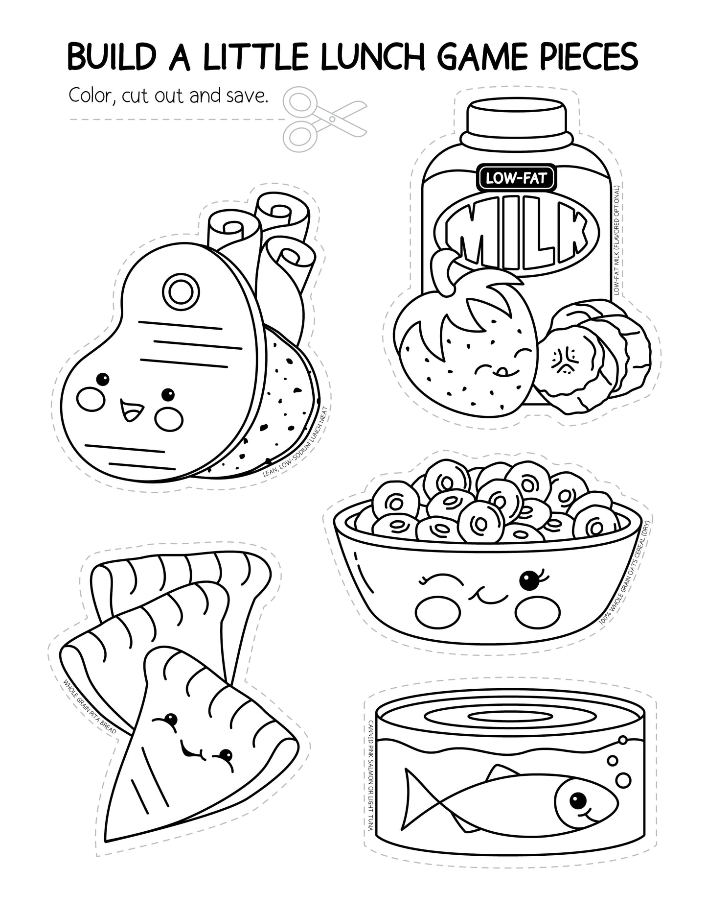 Printable Build a Lunchbox Craft and Game for Kids