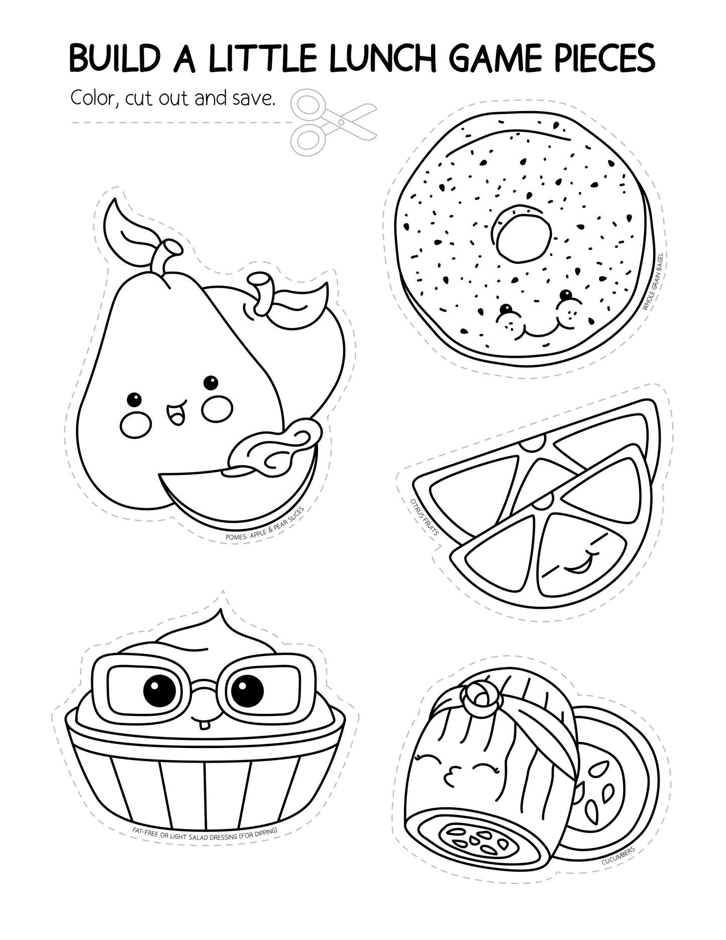 Printable Build a Lunchbox Craft and Game for Kids