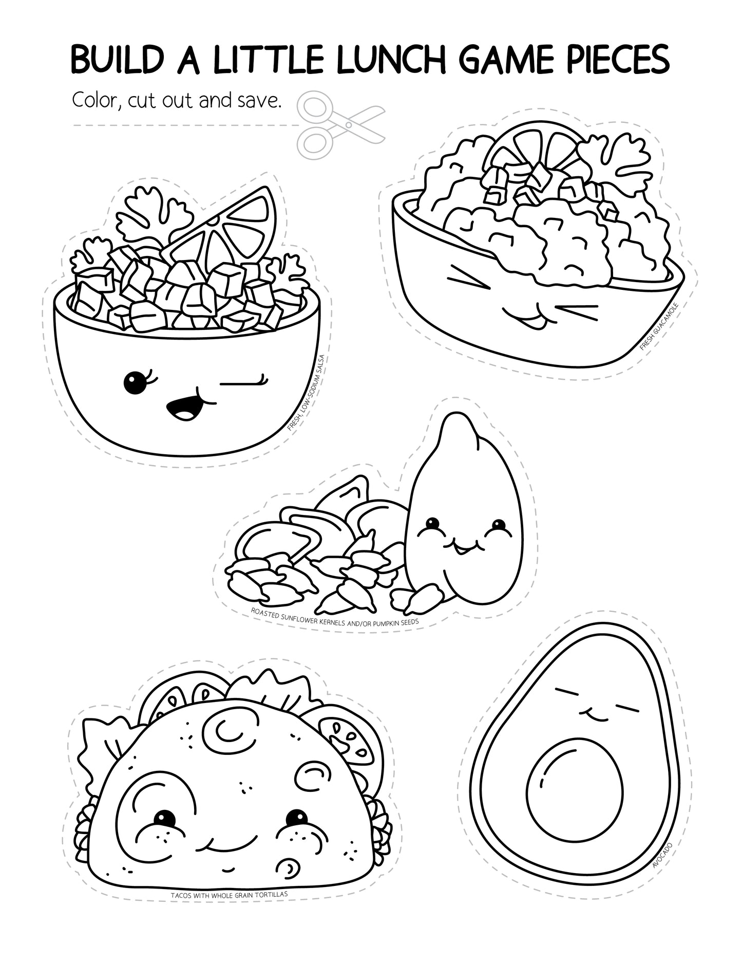 Printable Build a Lunchbox Craft and Game for Kids