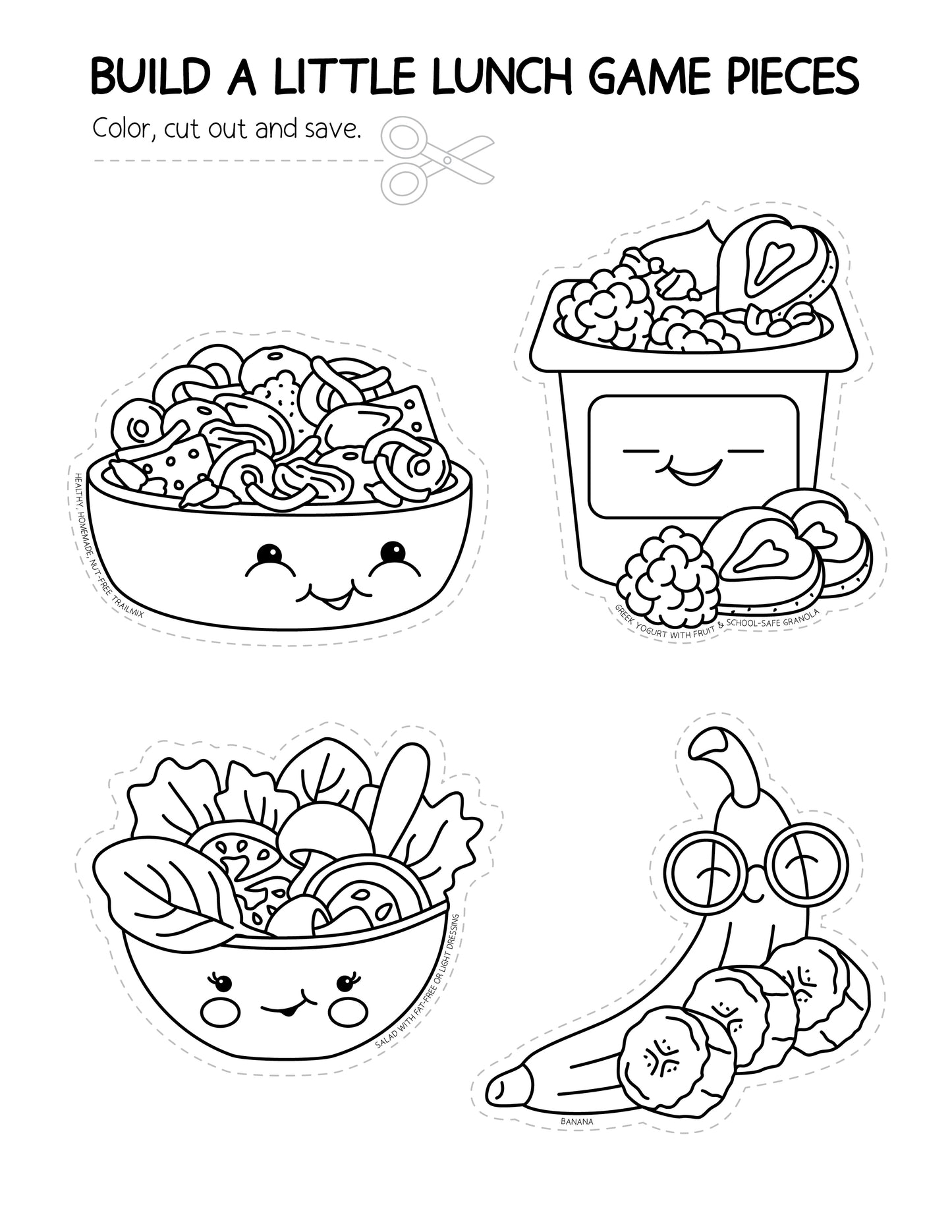 Printable Build a Lunchbox Craft and Game for Kids