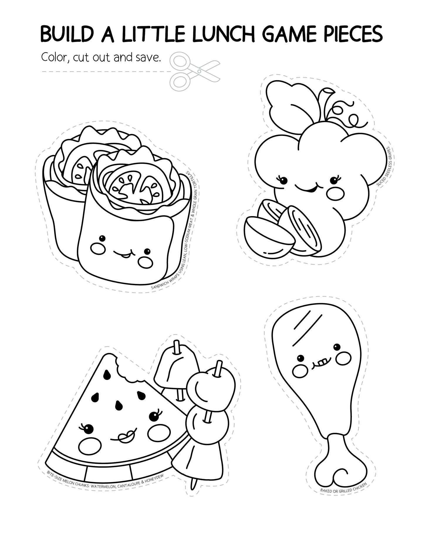 Printable Build a Lunchbox Craft and Game for Kids