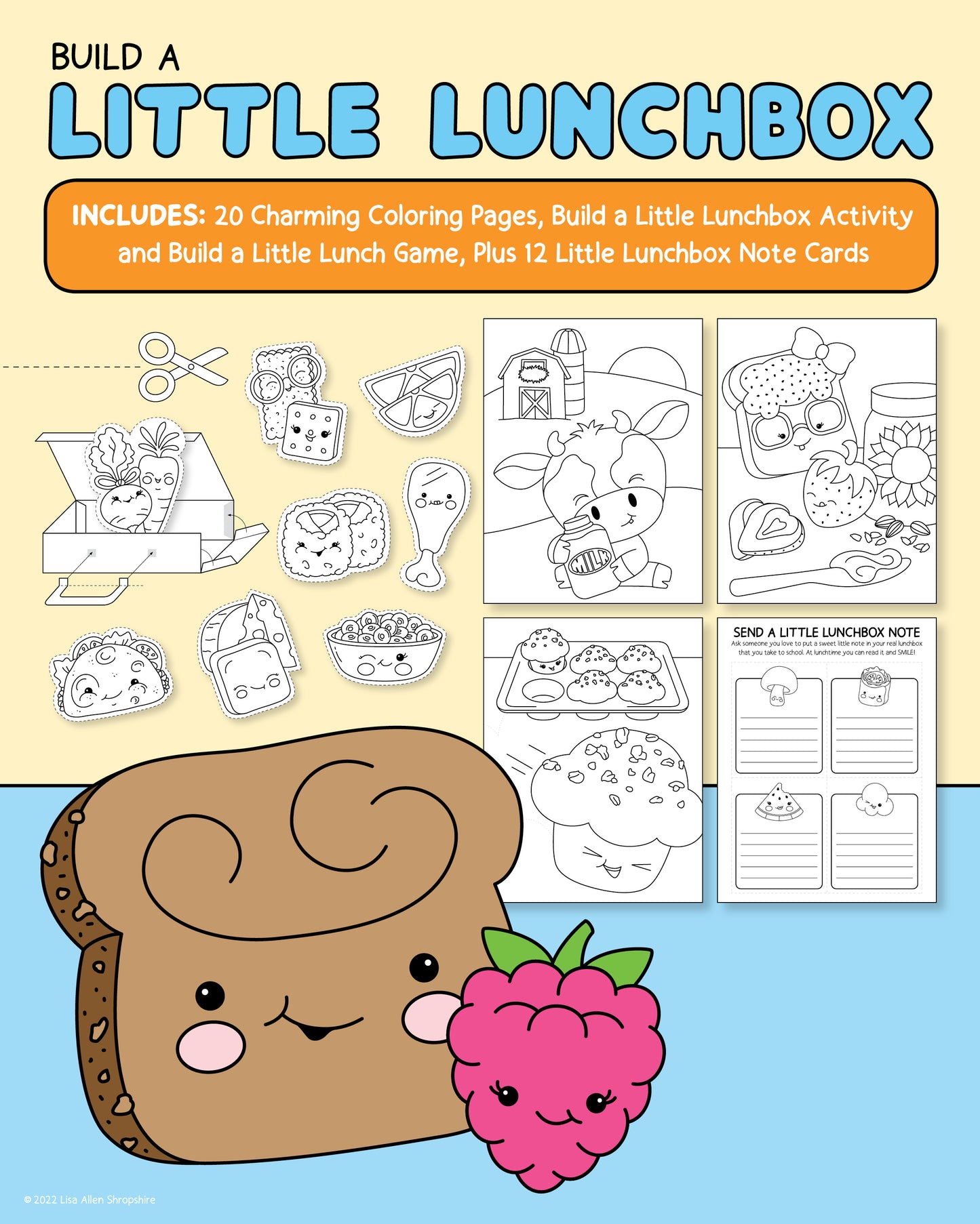 Build A Little Lunchbox Coloring Book & Building Activity