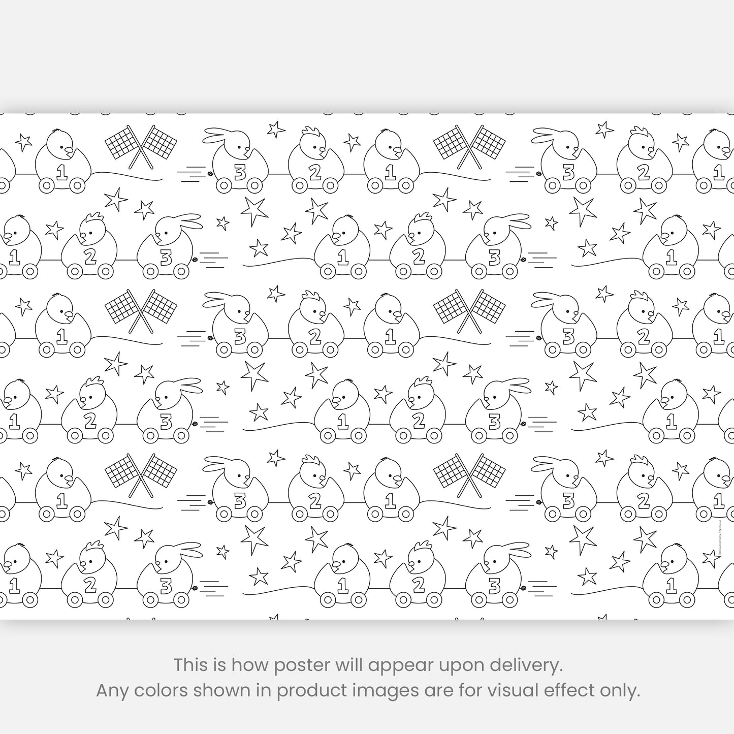 Color-It-Yourself Wrapping Paper, Race Car Pull Toy