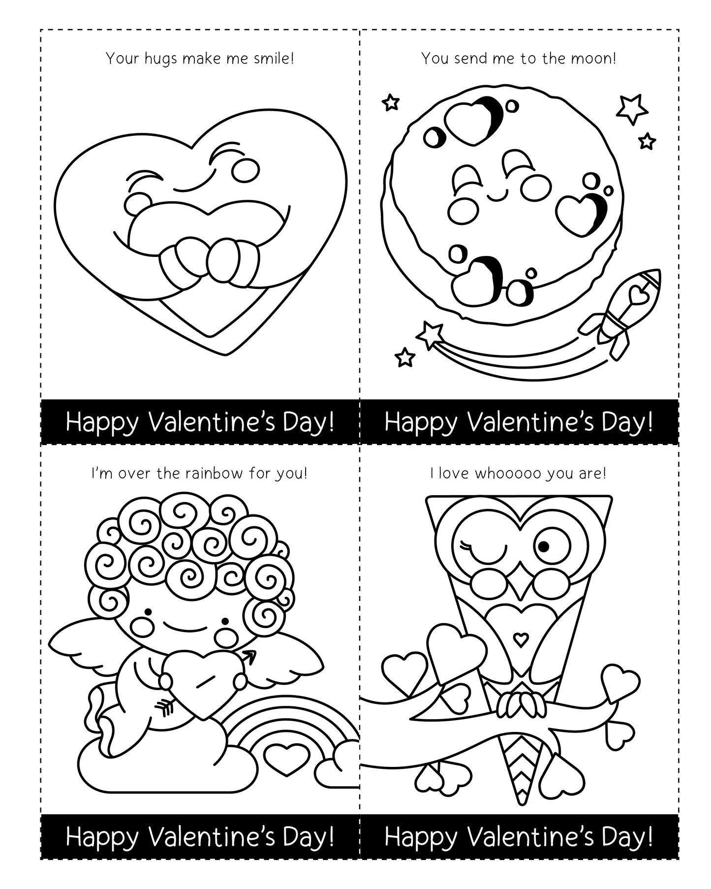Valentine's Day Coloring Book & Card Making