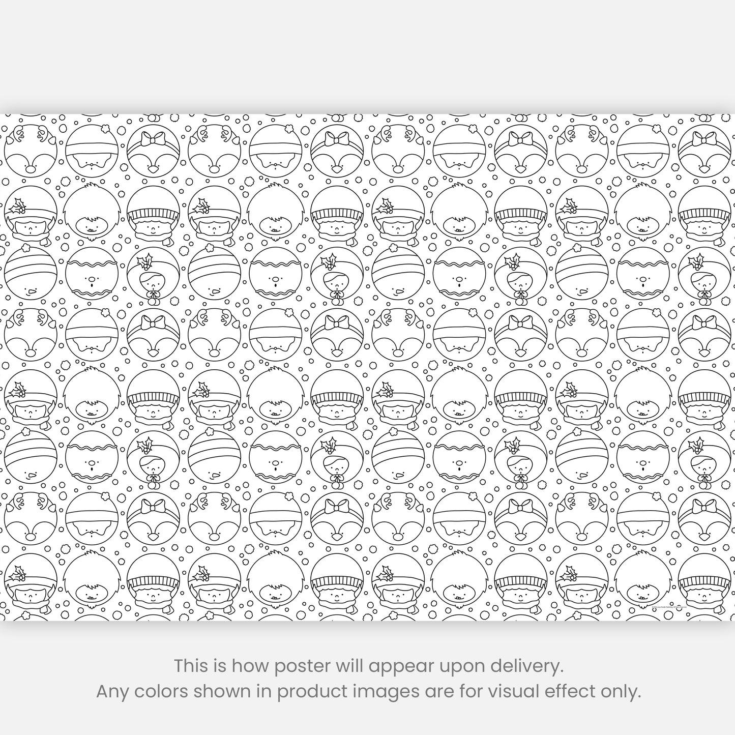Color-It-Yourself Wrapping Paper, Choir of Christmas Characters