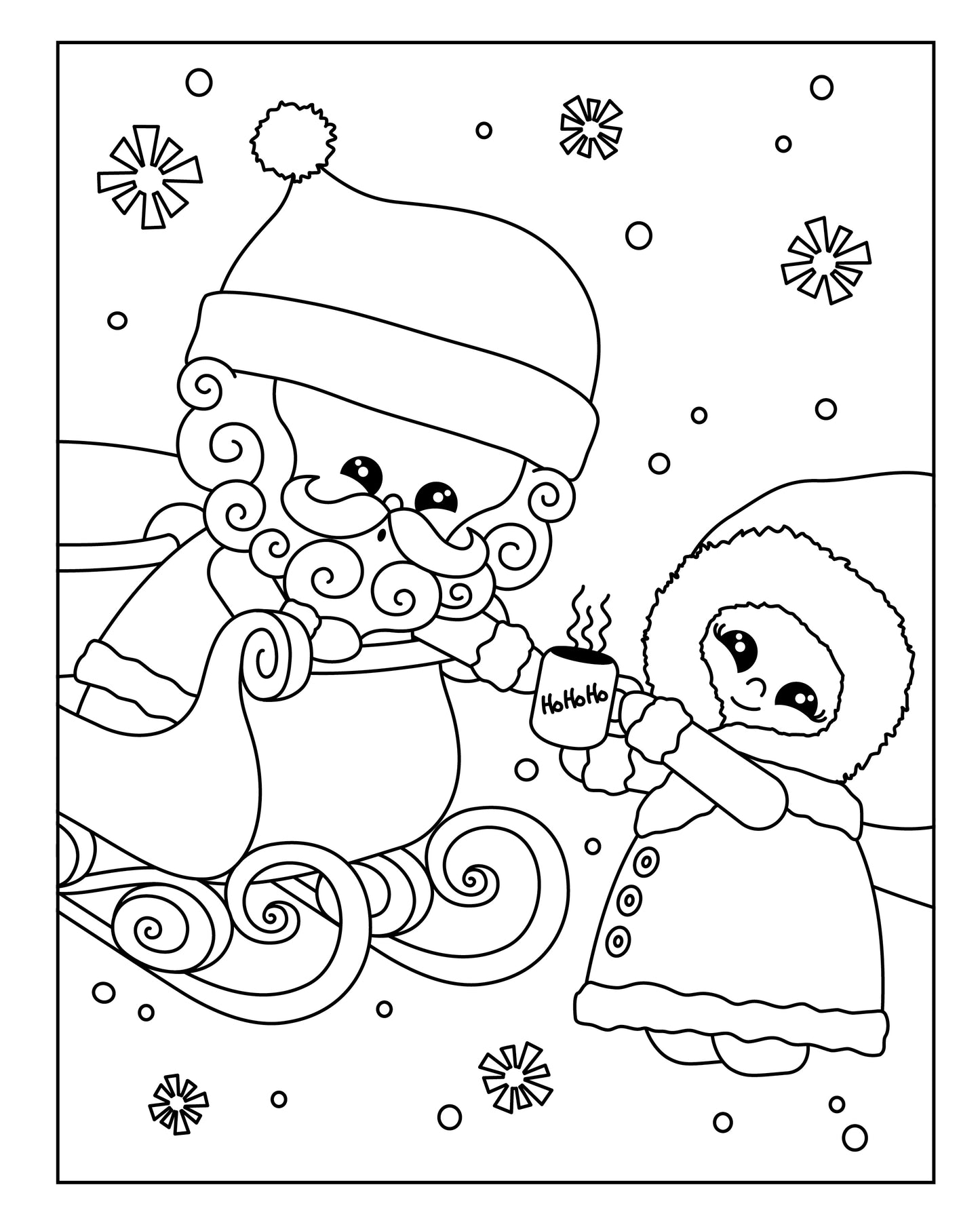 Christmas Cuties Coloring Book & Craft Activities