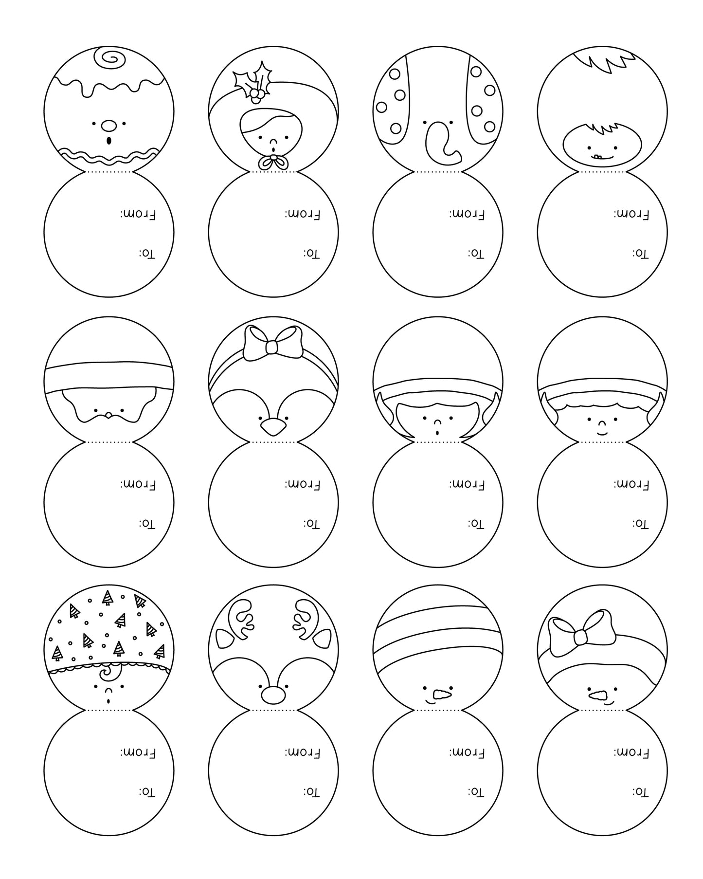 Christmas Cuties Coloring Book & Craft Activities
