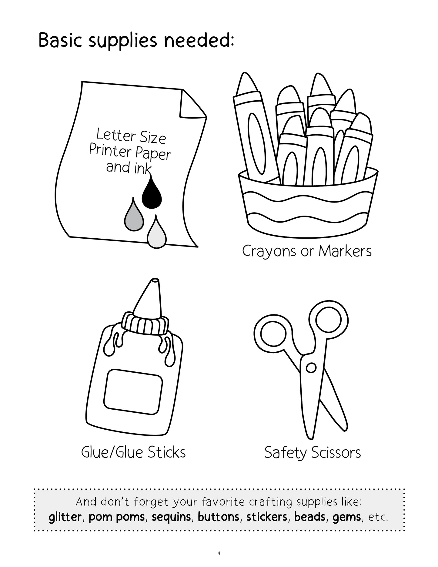 Printable Create a Holiday Elf Buddy Craft for Kids