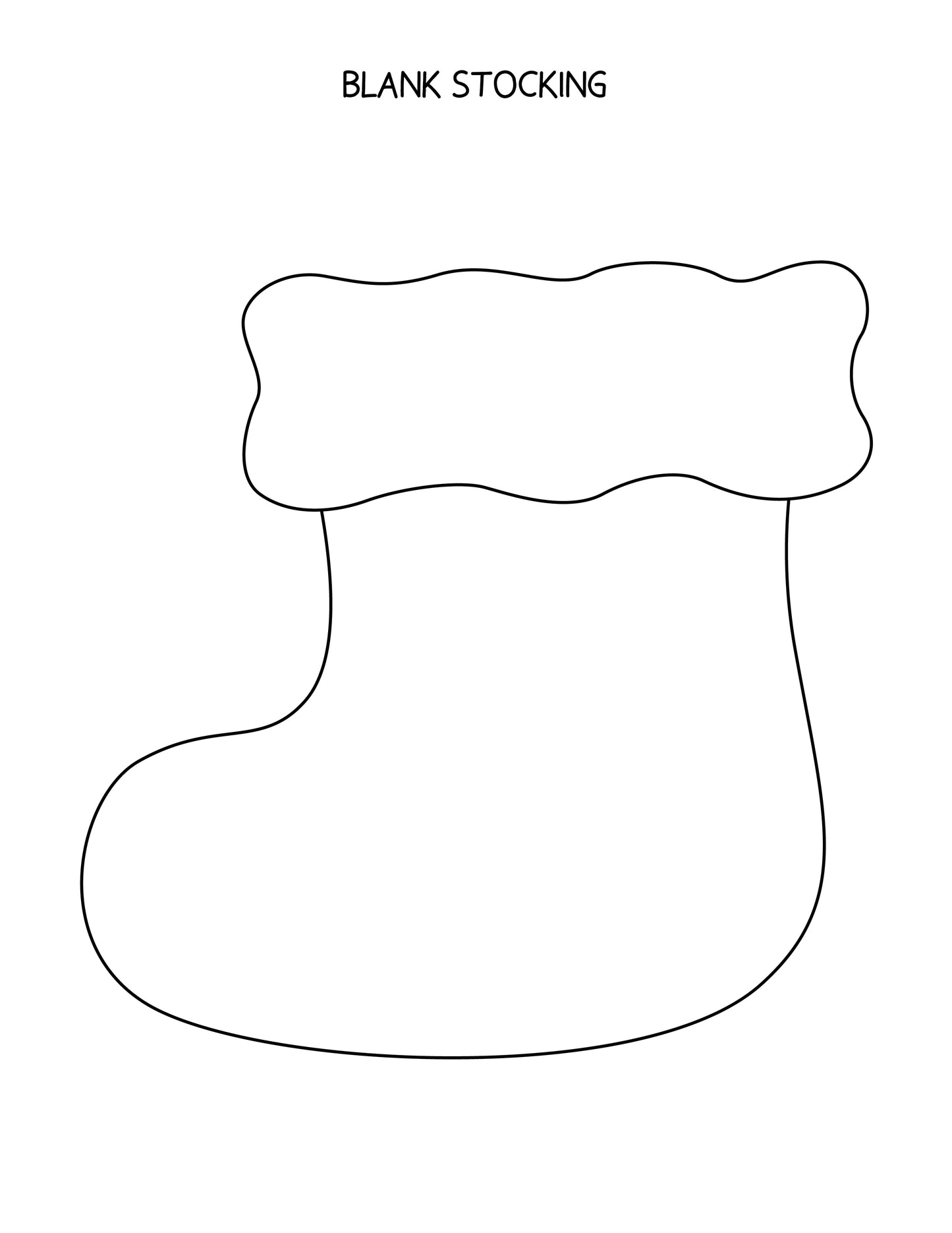 Printable Stuff a Christmas Stocking Craft for Kids