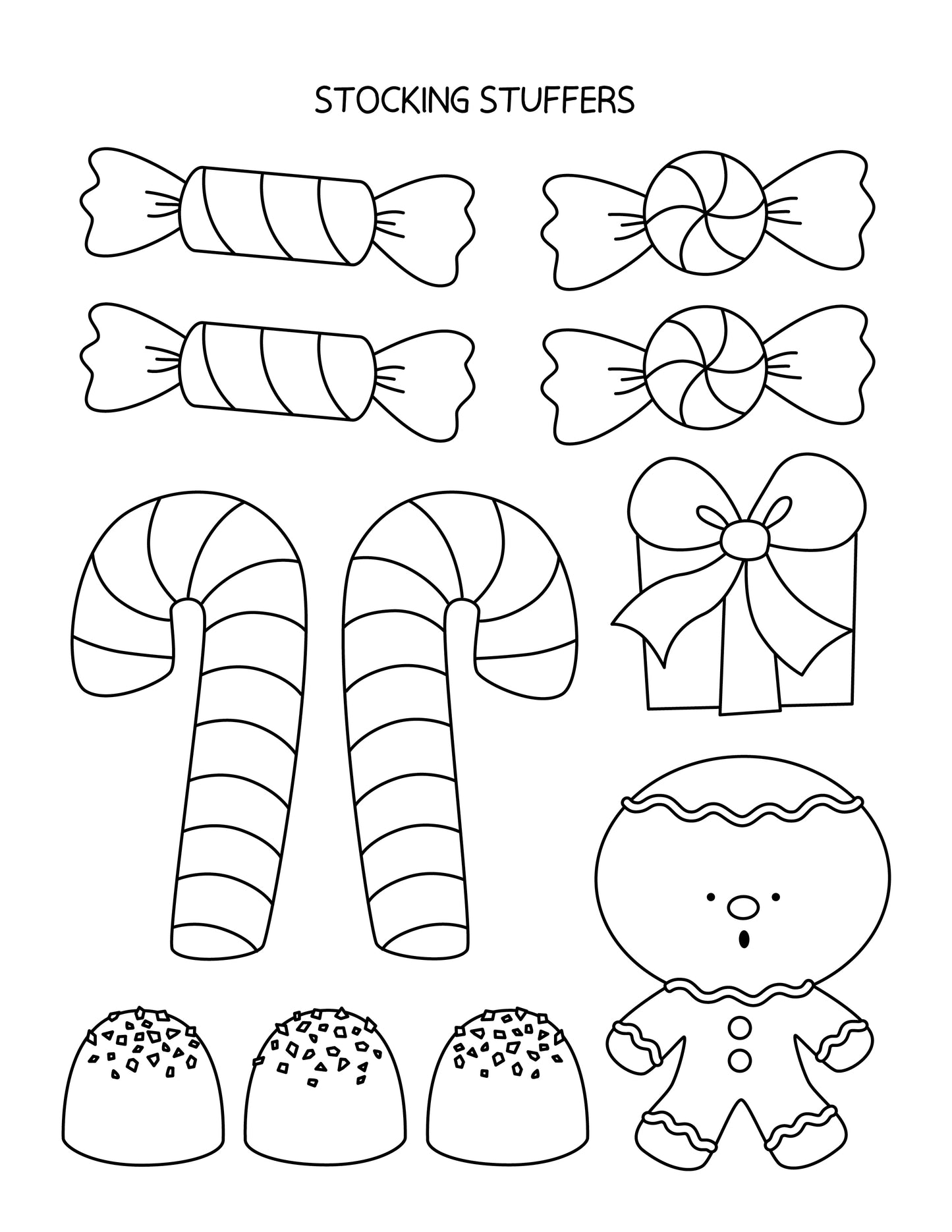 Printable Stuff a Christmas Stocking Craft for Kids
