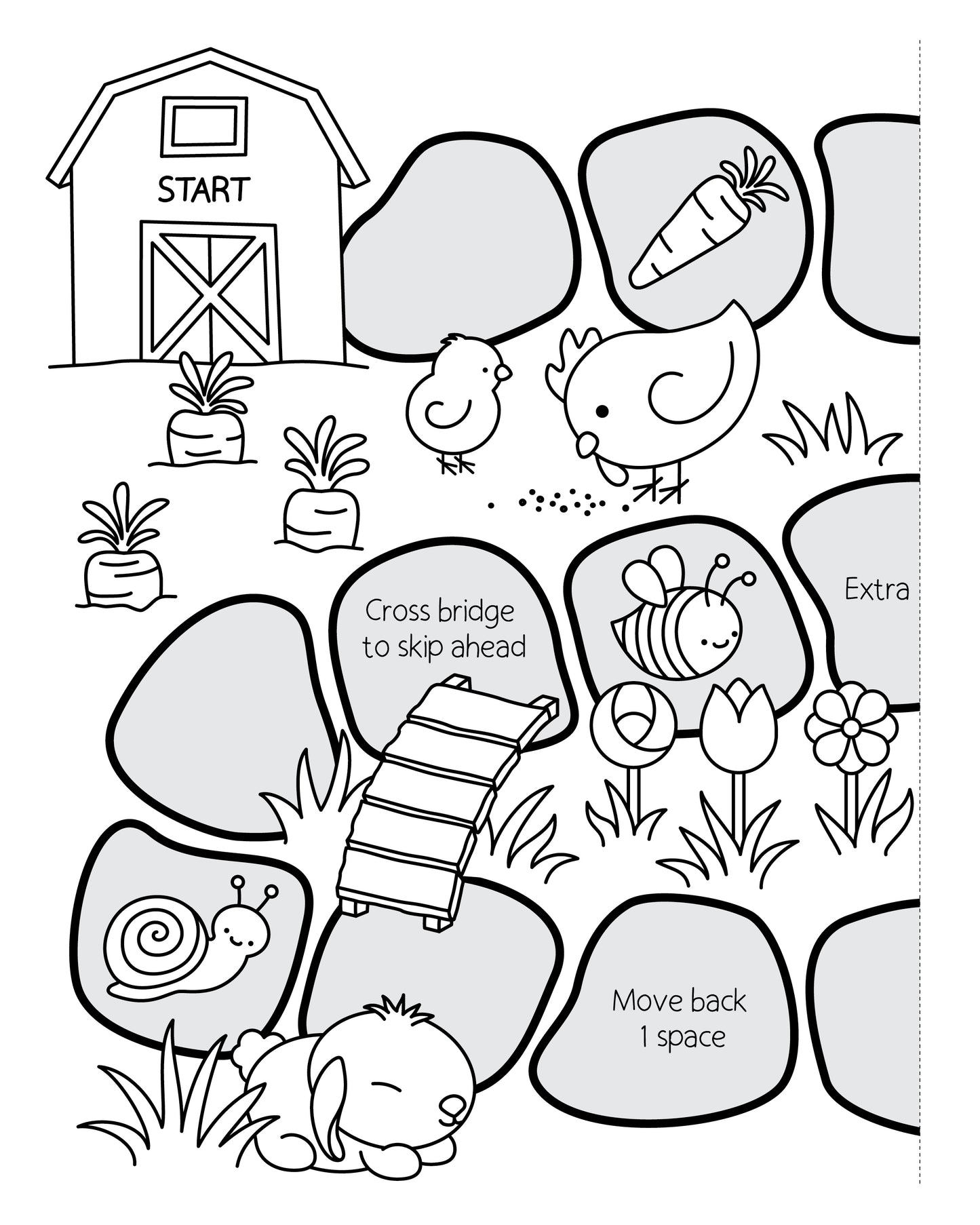 Cute Critters Coloring Book & Board Game