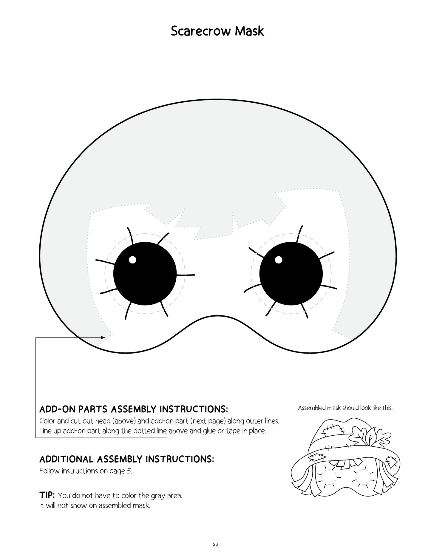 Printable Halloween Mask Making Mania Craft