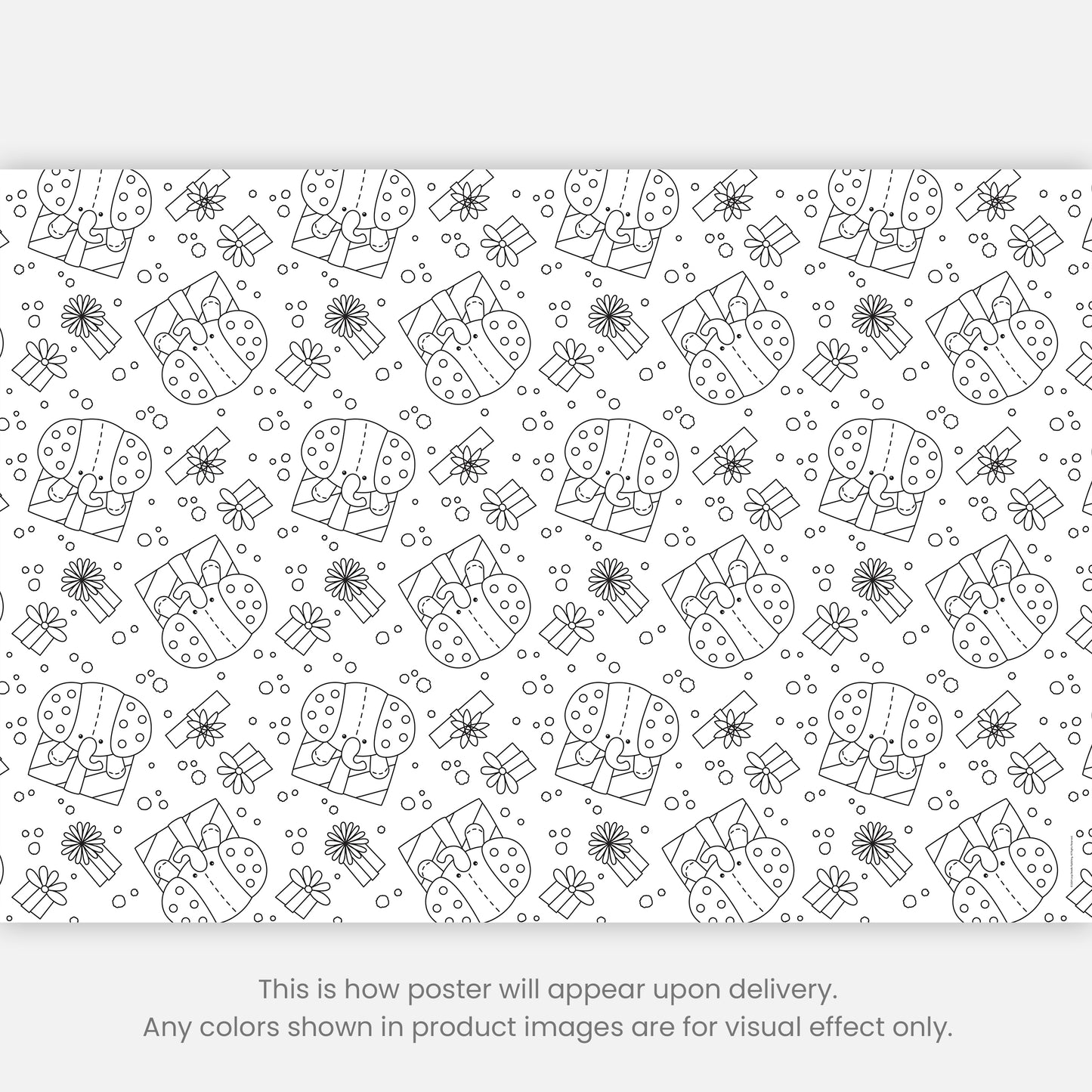 Color-It-Yourself Wrapping Paper, Spotted Elephant Toy
