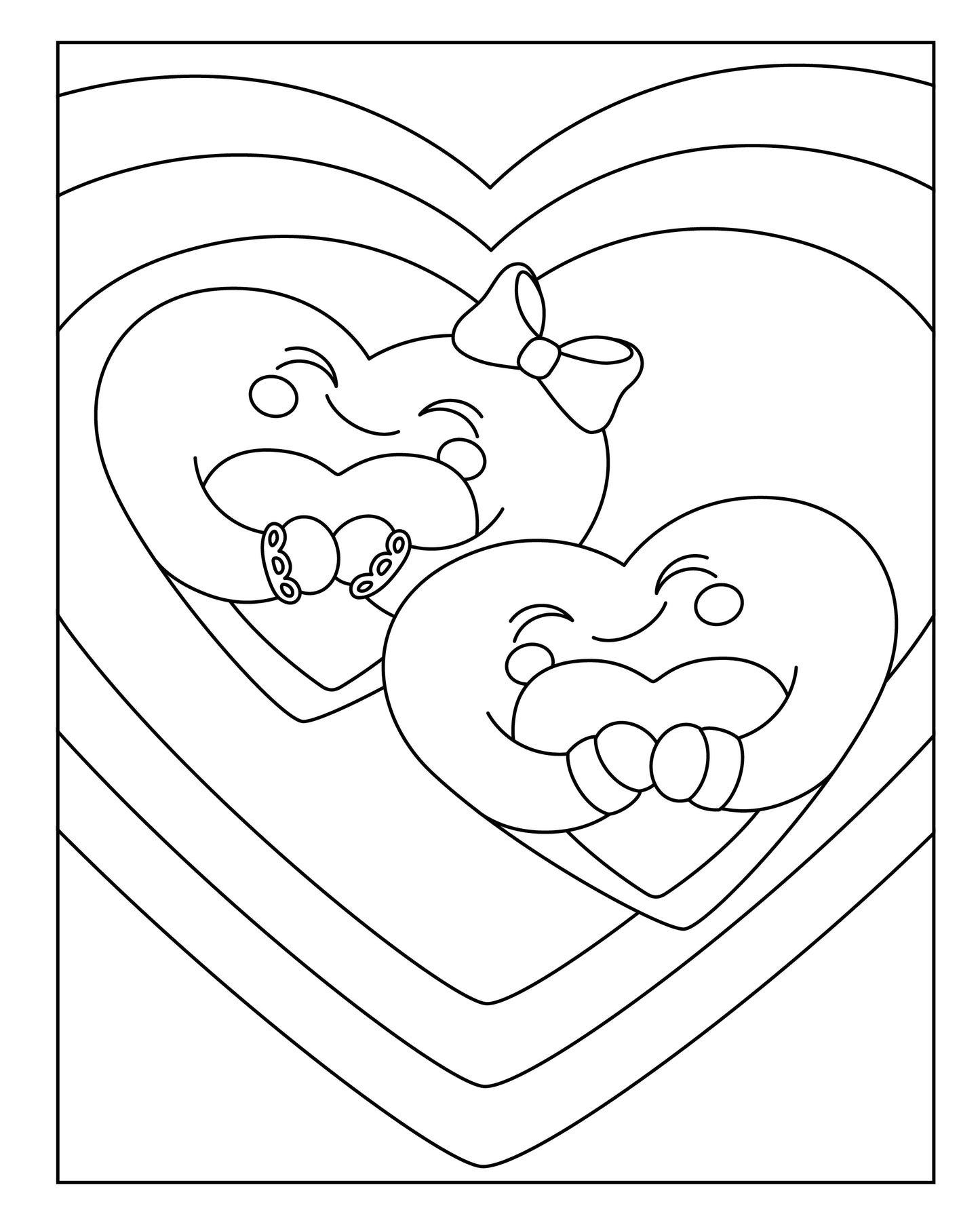 Valentine's Day Coloring Book & Card Making