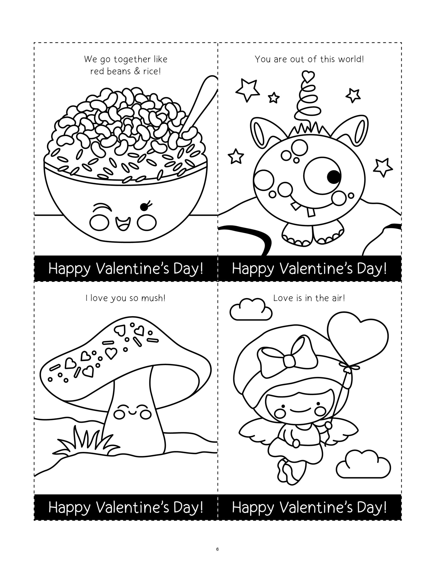 Printable Valentine's Day Card Making Craft for Kids