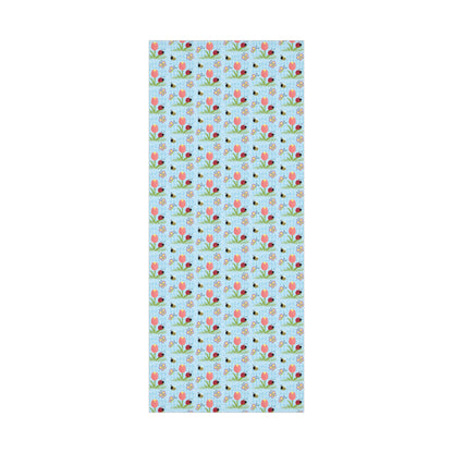 Spring Tulip, Bumble Bee & Butterfly Wrapping Paper