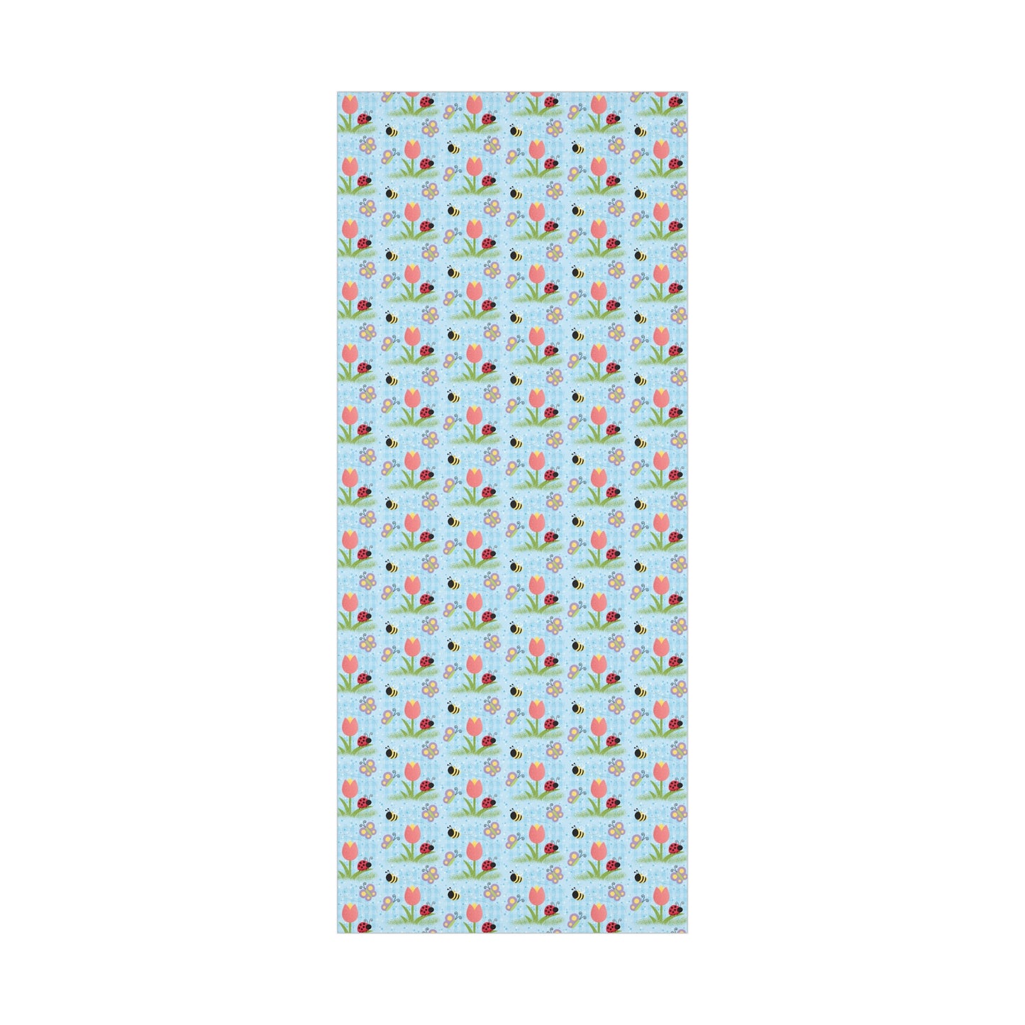 Spring Tulip, Bumble Bee & Butterfly Wrapping Paper