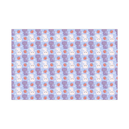 Plaid Kitten & Butterfly Birthday Wrapping Paper