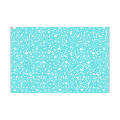 Winter Snow with Snowflakes Christmas Wrapping Paper