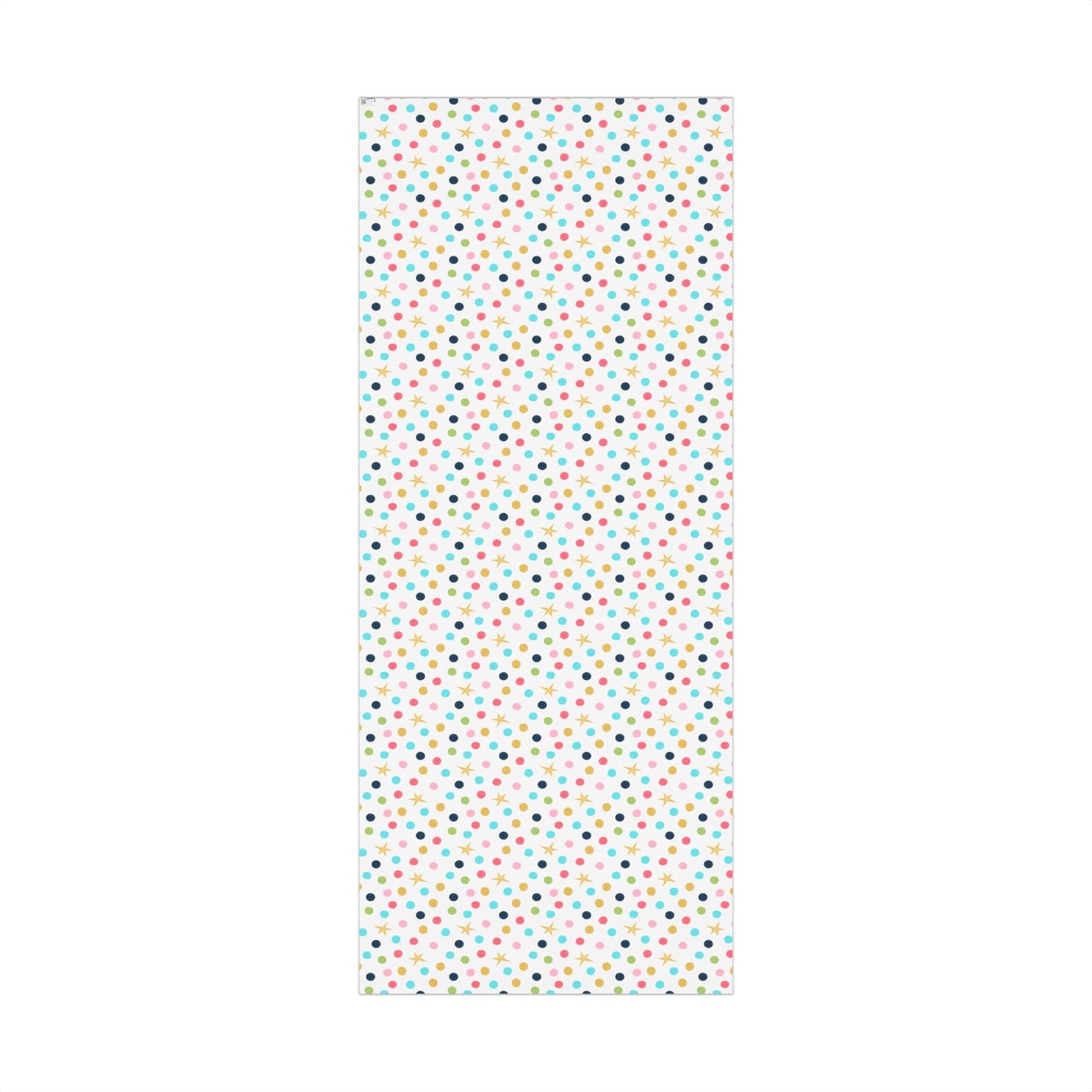 Colorful Christmas Tree Ornament & Gold Star Wrapping Paper