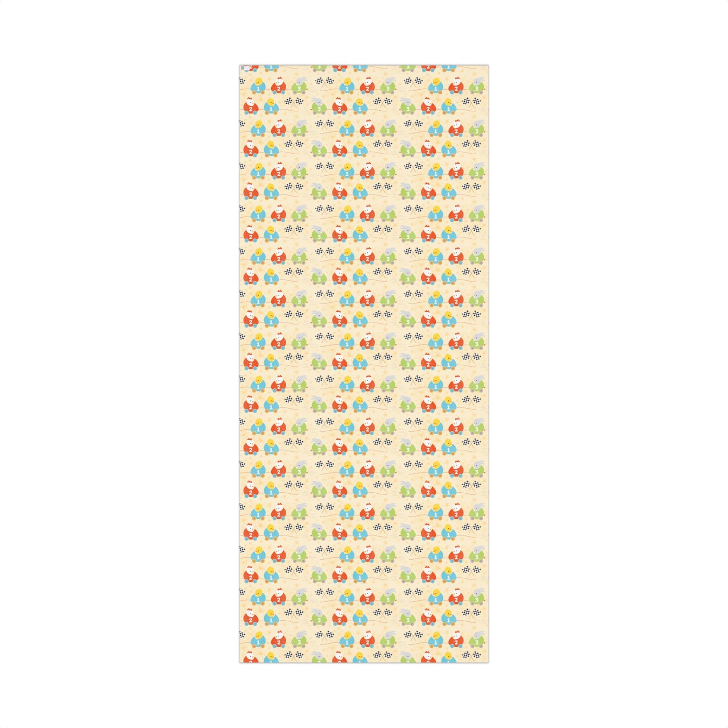 Adorable Race Car Pull Toy Wrapping Paper