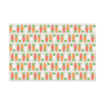 Cute Spring  & Summer Carrots Wrapping Paper