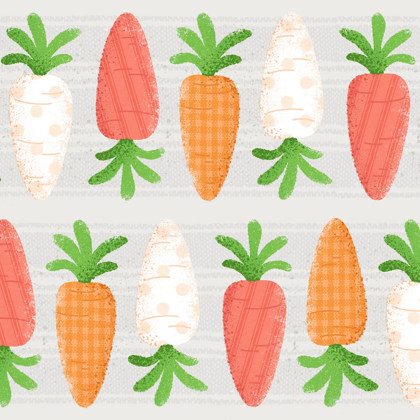 Cute Spring  & Summer Carrots Wrapping Paper