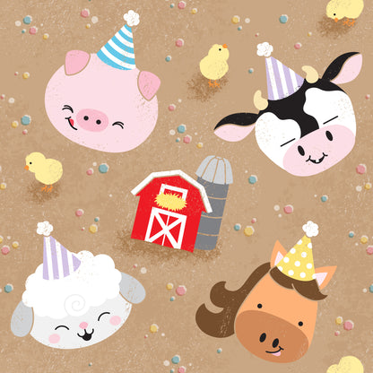Farm Friends Birthday Party Wrapping Paper