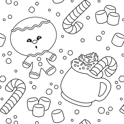 Color-It-Yourself Wrapping Paper, The Gingerbread Man