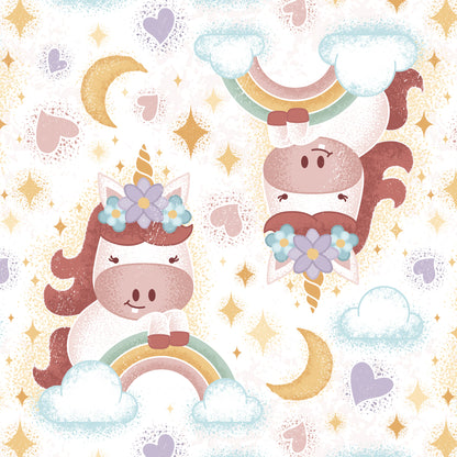 Boho Unicorn & Rainbows Birthday Wrapping Paper