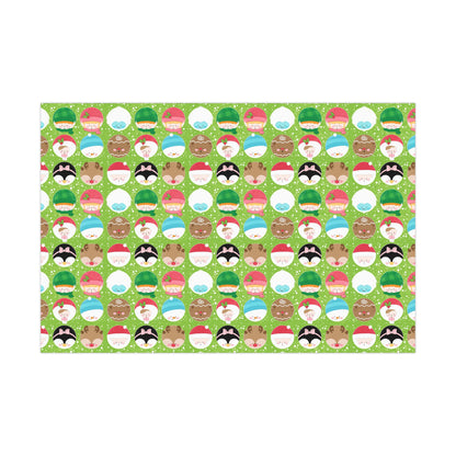 Choir of Christmas Characters Wrapping Paper