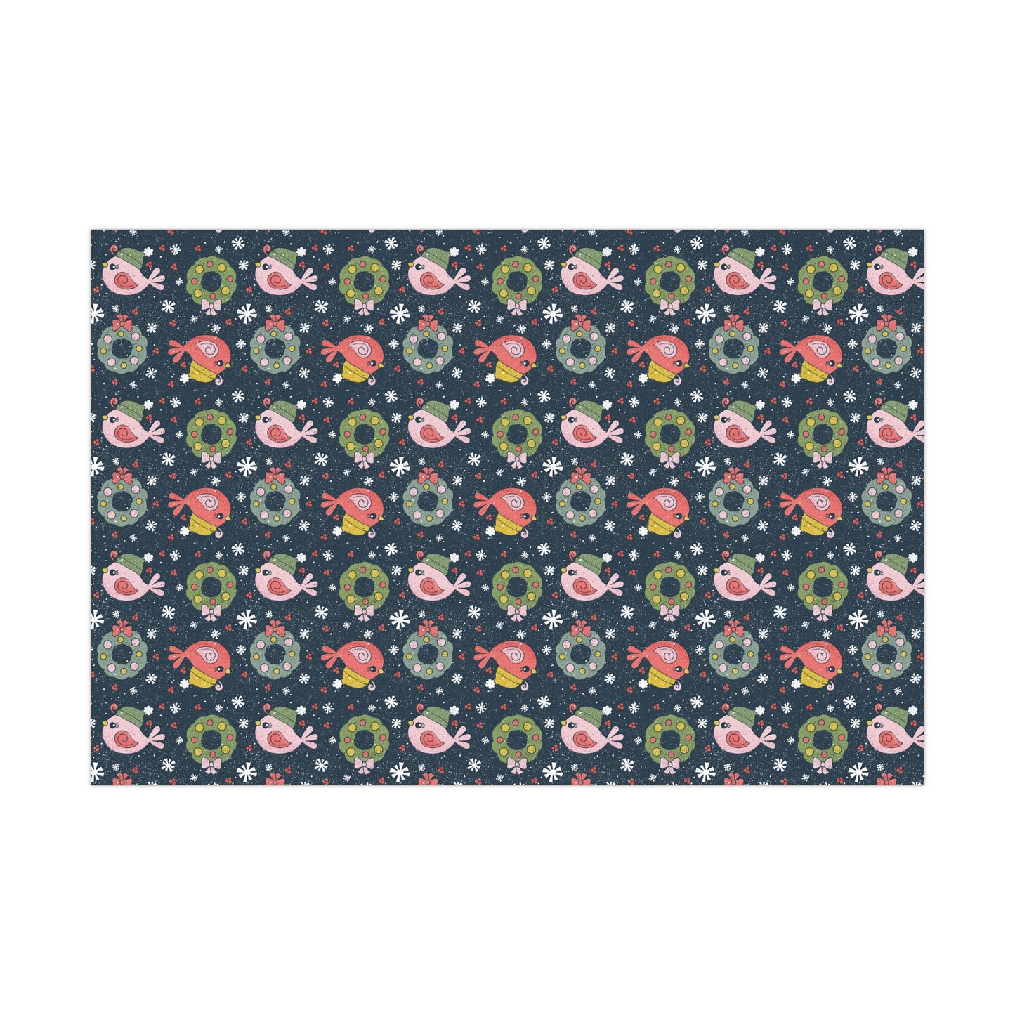 Winter Bird in Knit Cap Wrapping Paper