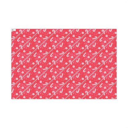 Candy Canes & Peppermints Christmas Wrapping Paper