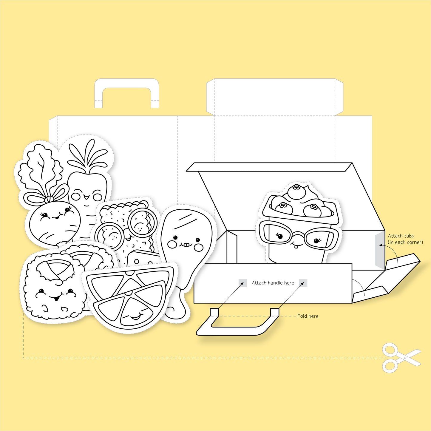 Printable Build a Lunchbox Craft and Game for Kids