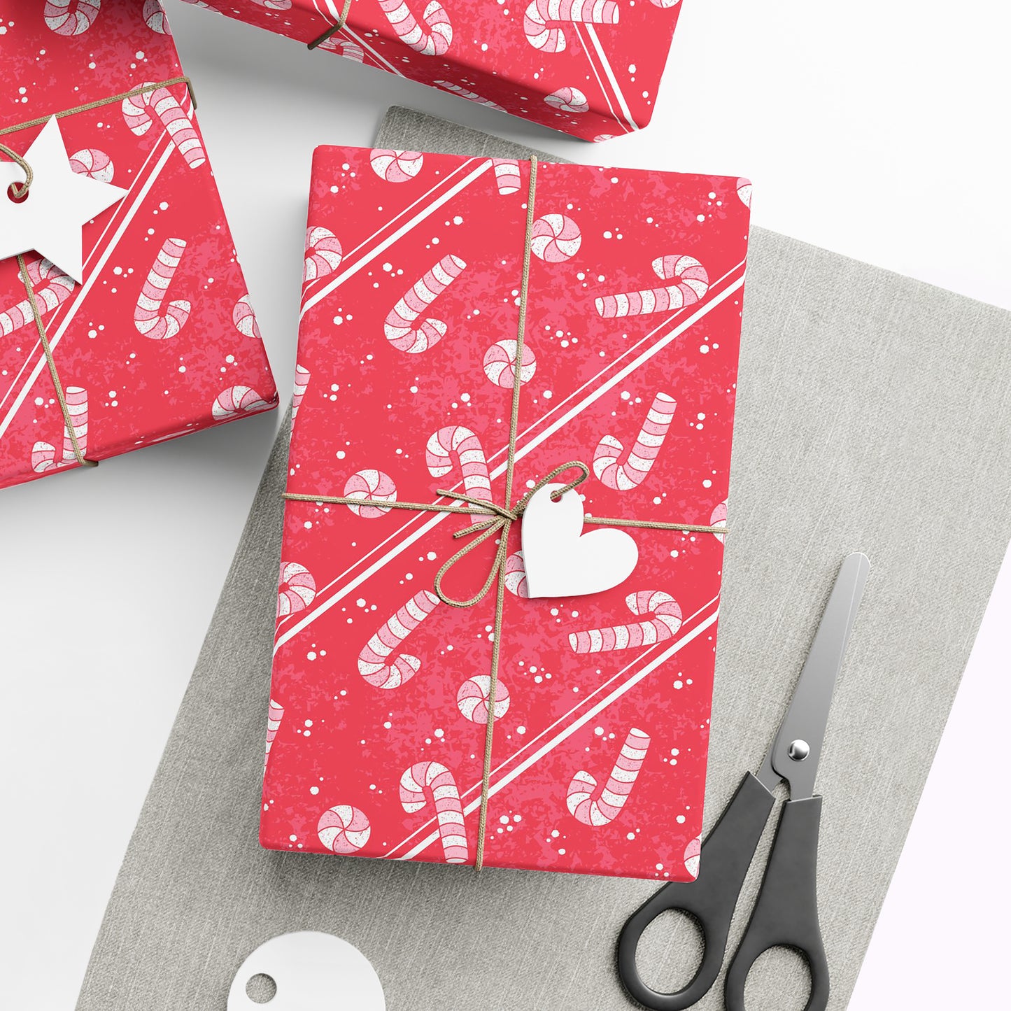 Candy Canes & Peppermints Christmas Wrapping Paper