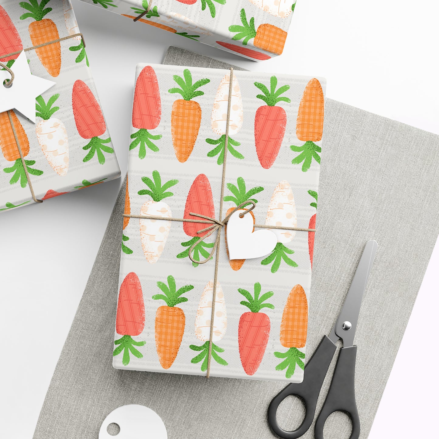 Cute Spring  & Summer Carrots Wrapping Paper