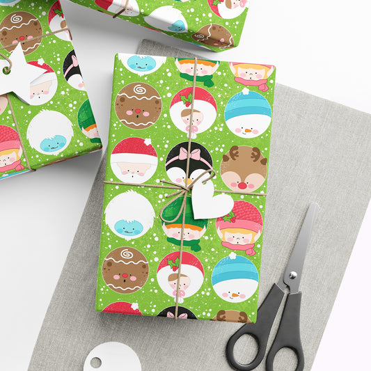 Choir of Christmas Characters Wrapping Paper
