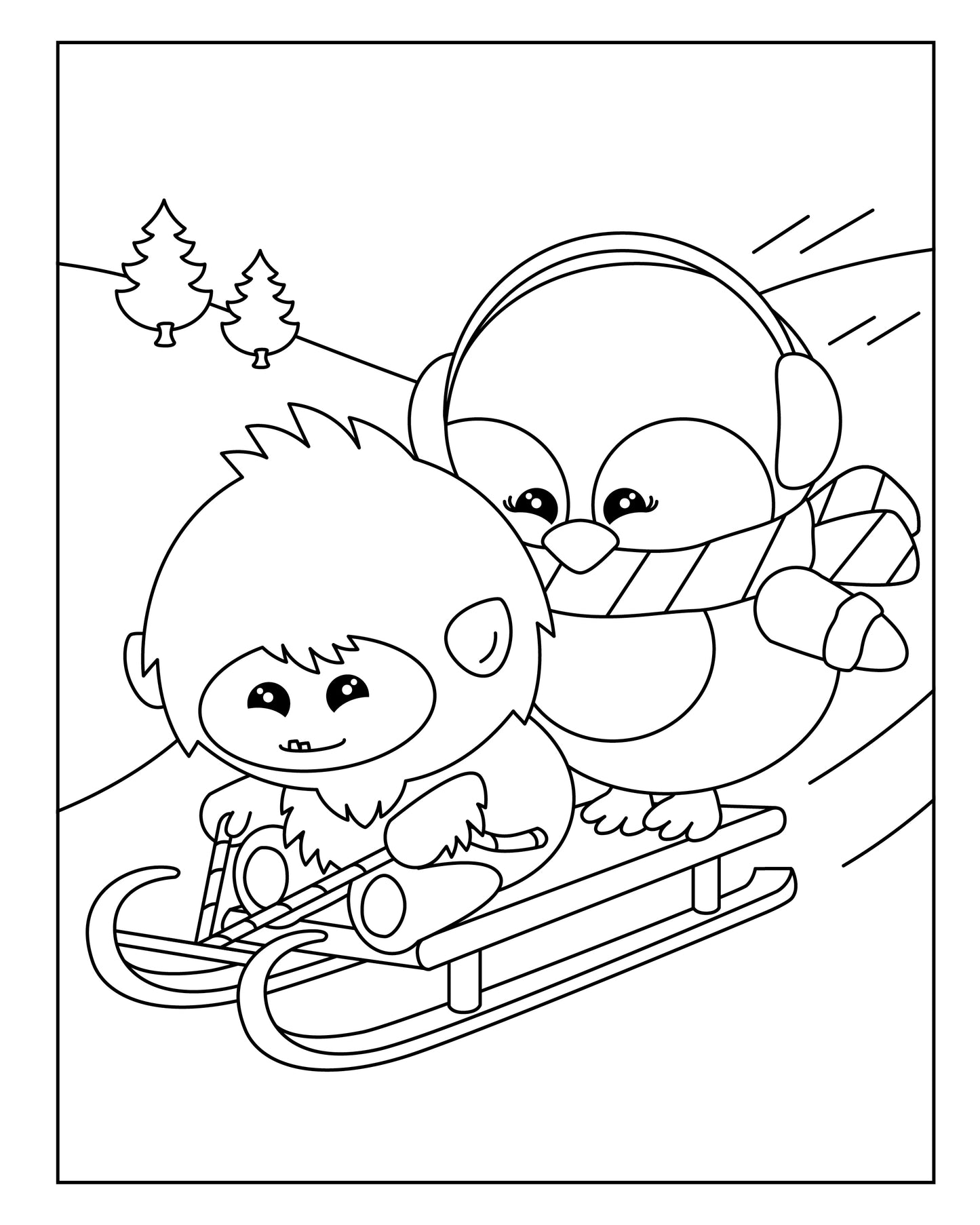 Christmas Cuties Coloring Book & Craft Activities